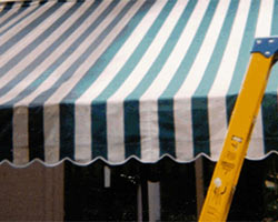 awning before and after cleaning
