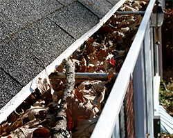 clogged gutters need to be cleaned