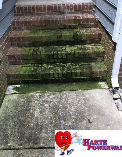 stairs after pressure washing