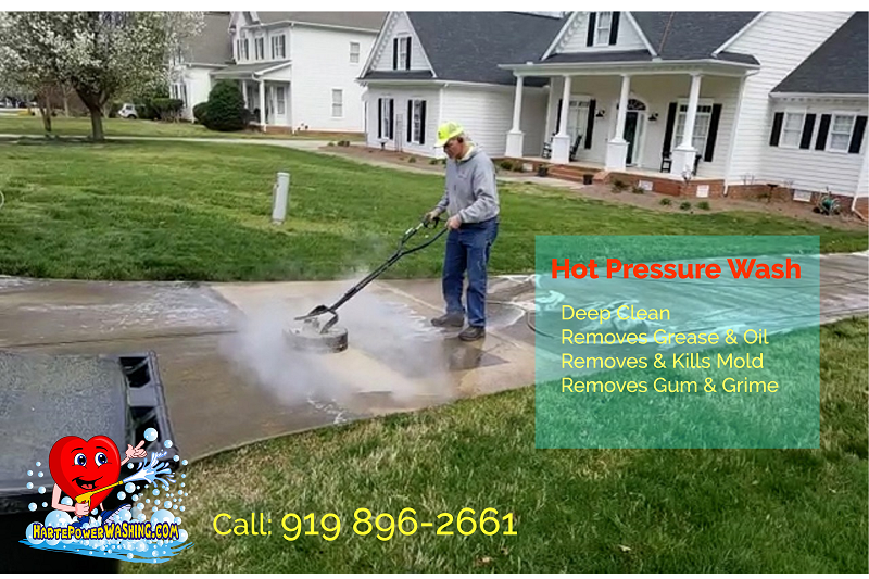 Concrete and Stone Hot Pressure Washing