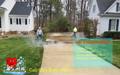 Hot Pressure Washing – House and Driveway Stays Cleaner Longer